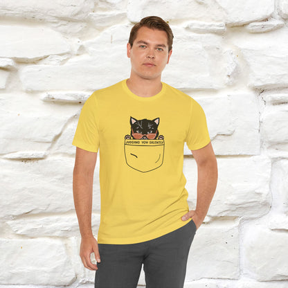 ''Judging You Silently'' | Cat T-Shirt for Men | Nunu&Miao Studio
