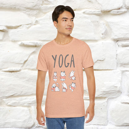 The Real Yoga Challenge Cat T-Shirt for Men & Women | 100% Cotton* Funny & Comfortable Tee