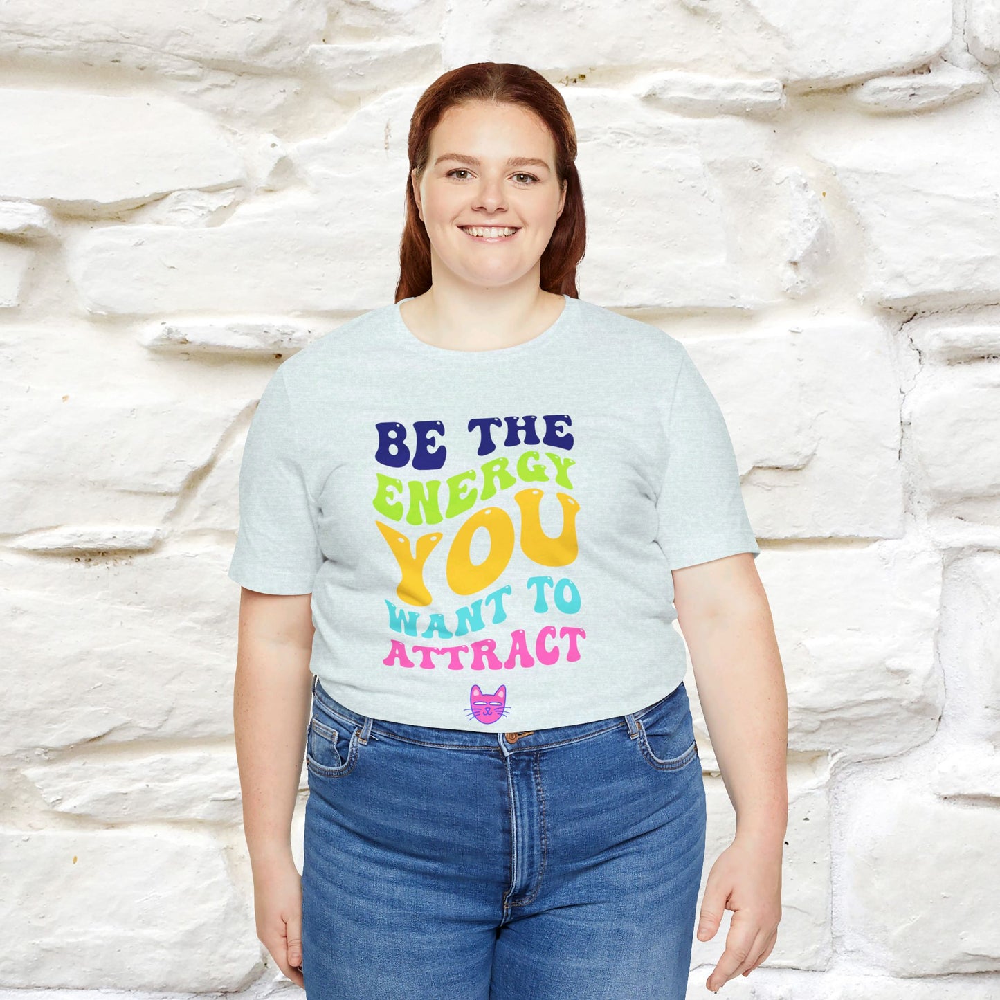 ''Be The Energy You Want To Attract'' T-shirt for Women 100% Cotton* - Nunu&Miao Studio