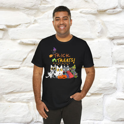 ''Trick Or Treats! ''Cat Unisex T-shirt 100% Cotton*