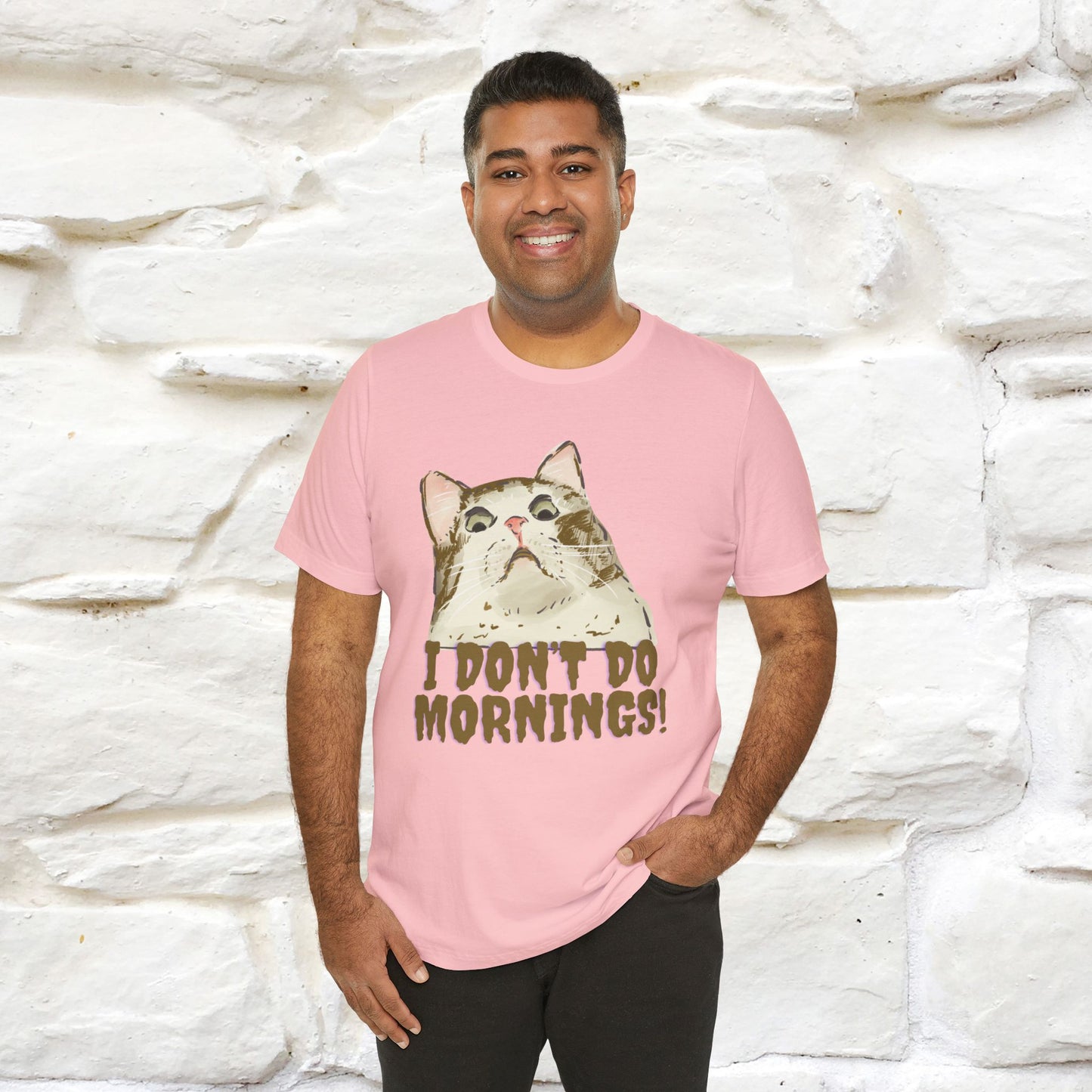 ''I Don't Do Mornings''  Cat T-shirt | Cat T-Shirt | Nunu&Miao Studio