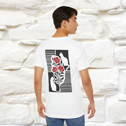 ''Modern Shapes'' Cat T-Shirt Front and Back Design | Nunu&Miao Studio