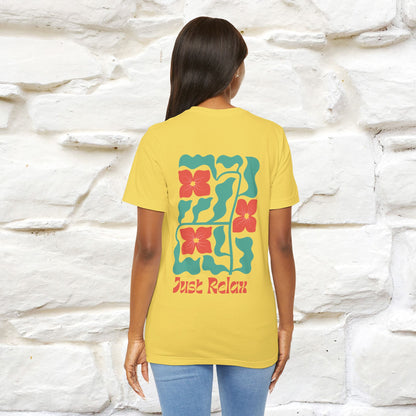 "Just Relax'' Cat T-Shirt Front and Back Design | Nunu&Miao Studio