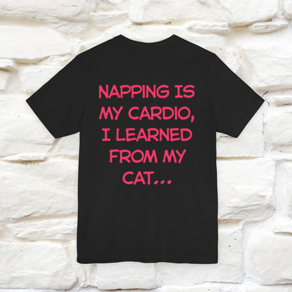 "Napping Is My Cardio, I Learned From My Cat…" Funny Cat T-shirt | Nunu&Miao Studio