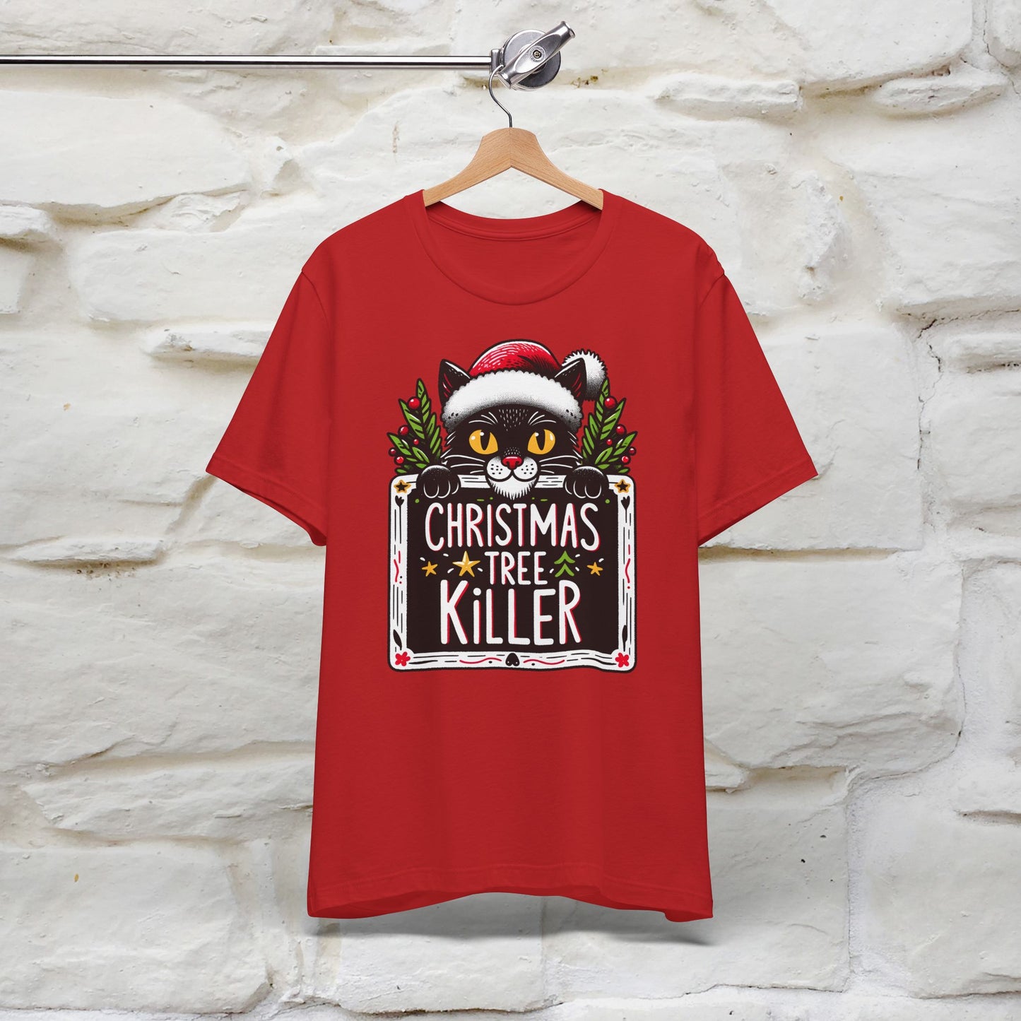 Christmas Tree Killer | Festive Cat Christmas Shirt for Men & Women | 100% Cotton*