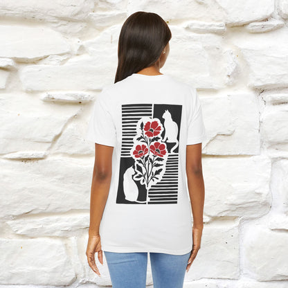 ''Modern Shapes'' Cat T-Shirt Front and Back Design | Nunu&Miao Studio