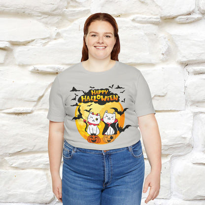 "Happy Halloween Cat Couple " Cat  T-shirt |Nunu&Miao Studio