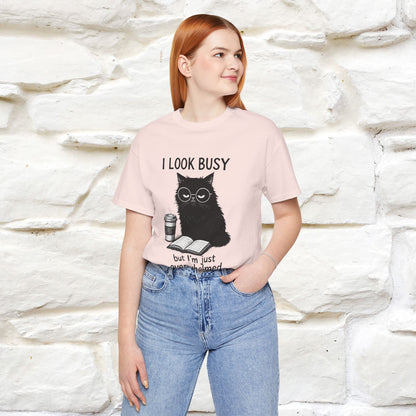 "I Look Busy But I'm Just Overwhelmed" |Cat T-Shirt | Nunu&Miao Studio