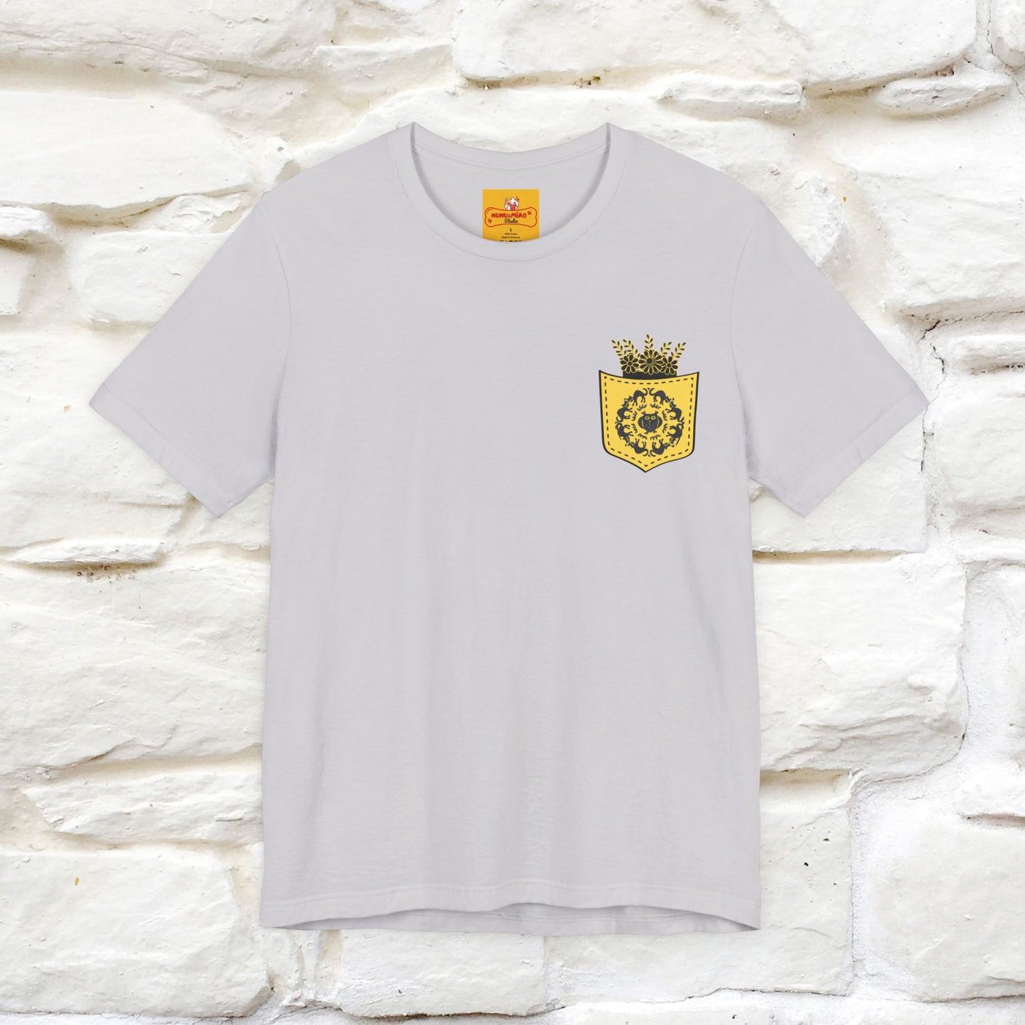 ''Black Cat Circle'' Cat T-Shirt Front and Back Design | Nunu&Miao Studio
