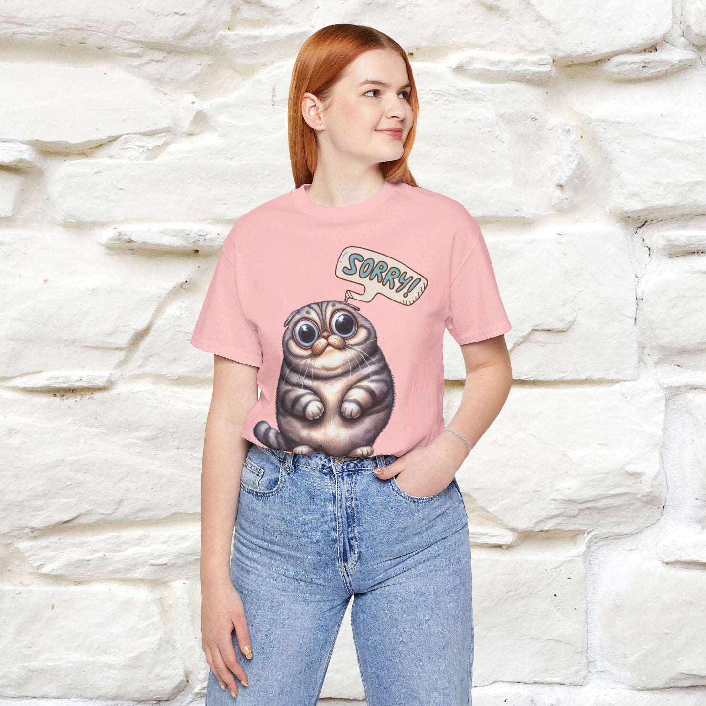 ''Sorry'' Cat T-shirt for Women 100% Cotton* - Nunu&Miao Studio