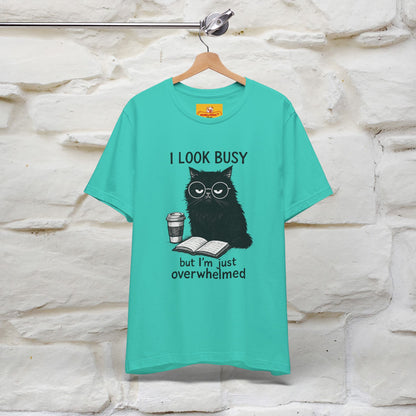 "I Look Busy But I'm Just Overwhelmed" |Cat T-Shirt | Nunu&Miao Studio