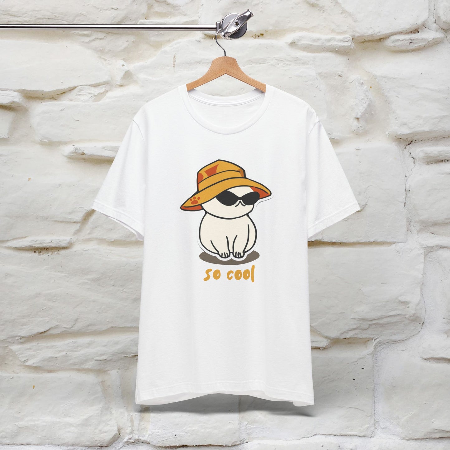 "So Cool" Cat T-Shirt for Men and Women | 100% Cotton* | Trendy Cat Apparel for Cat Lovers