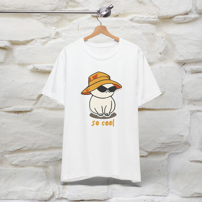 "So Cool" Cat T-Shirt for Men and Women | 100% Cotton* | Trendy Cat Apparel for Cat Lovers