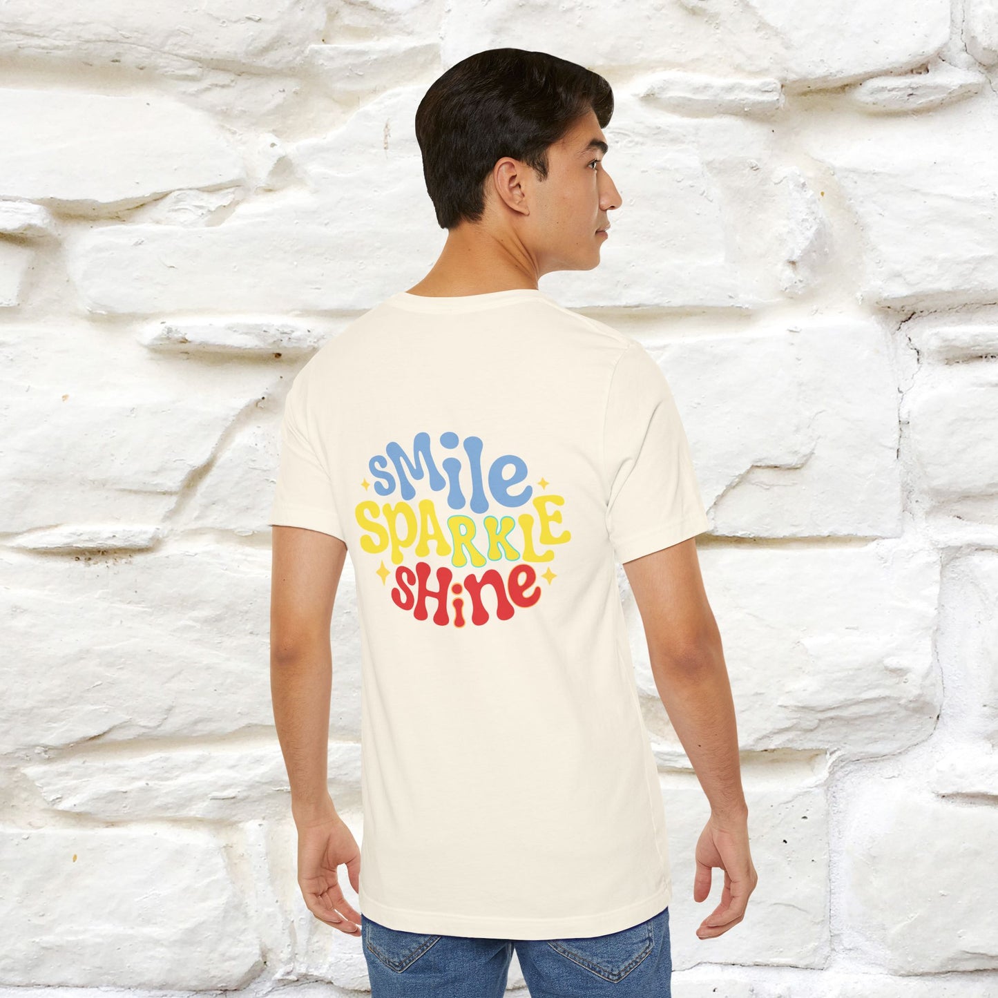 "Smile, Sparkle, Shine" Cat T-Shirt | Front & Back Design | Nunu&Miao Studio