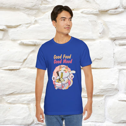 "Good Food Good Mood" Cat T-shirt for Men & Women | 100% Cotton*