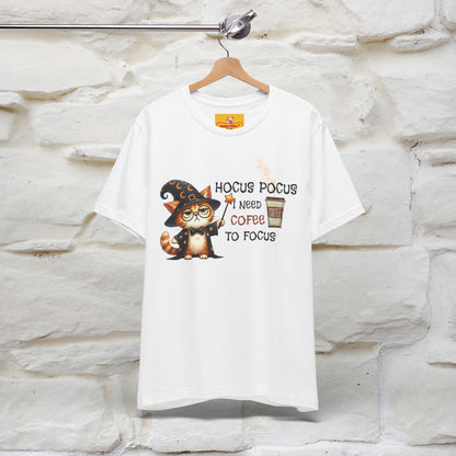 ''Hocus Pocus I Need Coffe To Focus'' Funny Cat Shirt | Nunu&Miao Studio