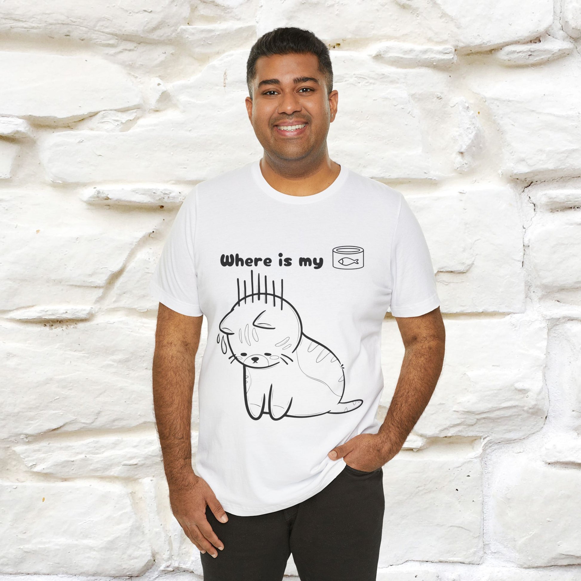 "Where Is My Tuna?" Cat T-Shirt | Nunu&Miao Studio - Nunu&Miao Studio