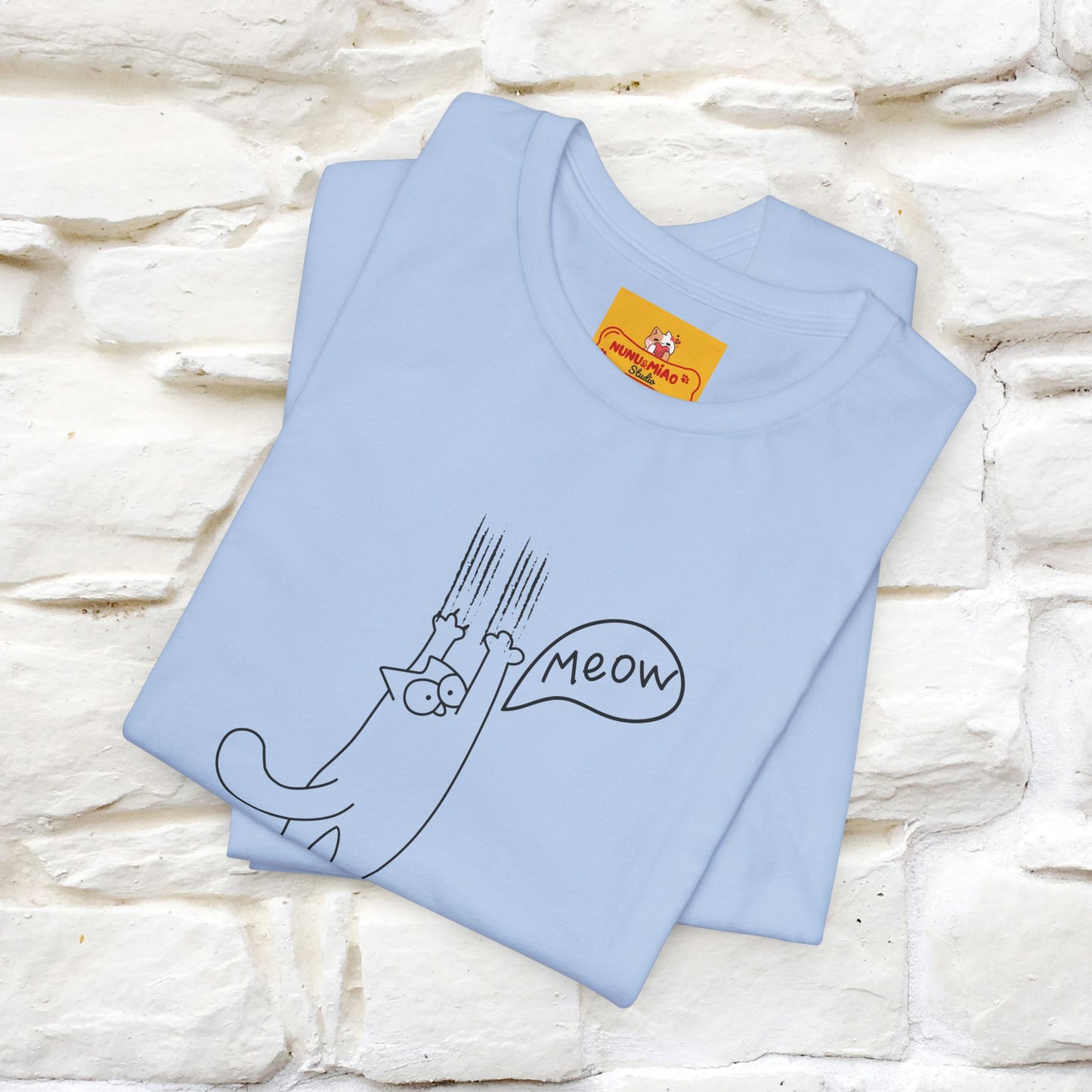 "Meow Meow Meow" Cat T-Shirt | Front & Back Design | Nunu&Miao Studio
