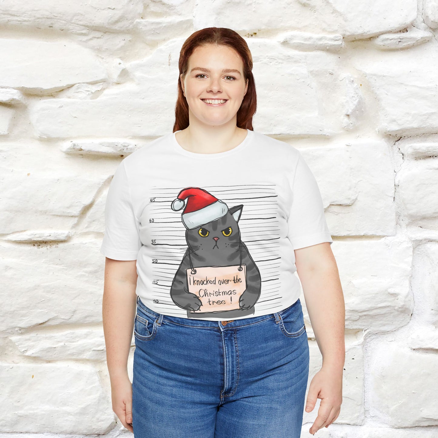 I Knocked Over The Christmas Tree T-Shirt | Festive Cat Christmas Shirt for Men & Women | 100% Cotton*