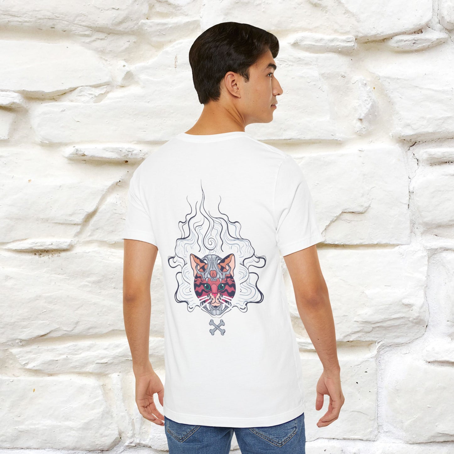 ''Air Fire Cat'' | Cat T-Shirt Front and Back Design | Nunu&Miao Studio