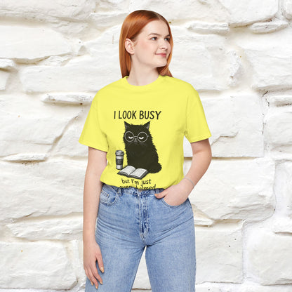 "I Look Busy But I'm Just Overwhelmed" |Cat T-Shirt | Nunu&Miao Studio