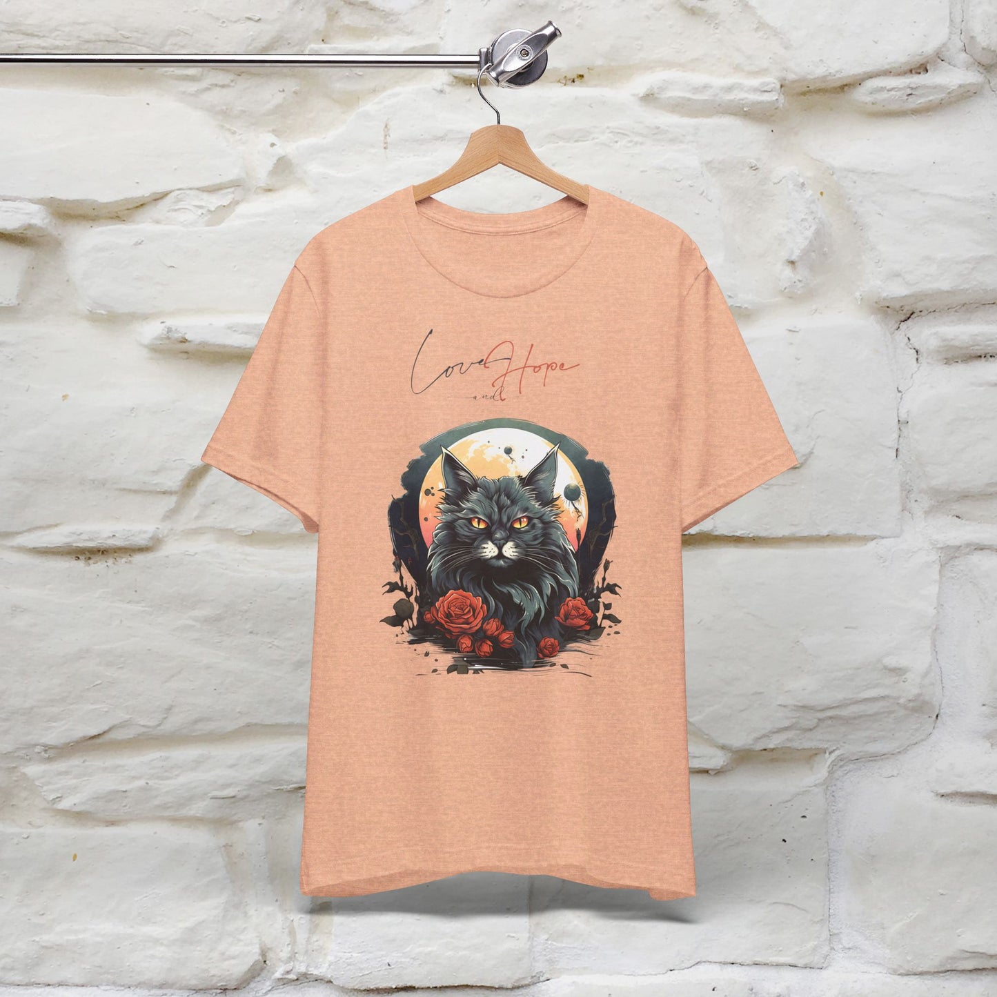 ''Love And Hope'' Cat T-shirt for Women 100% Cotton* - Nunu&Miao Studio