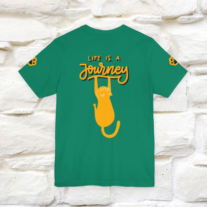 "Life Is A Journey'' Cat T-Shirt | Front & Back Design | Nunu&Miao Studio