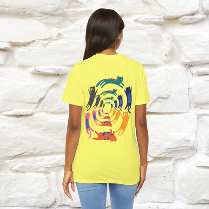 "The Hypnotic Meow'' Cat T-Shirt Front and Back Design | Nunu&Miao Studio