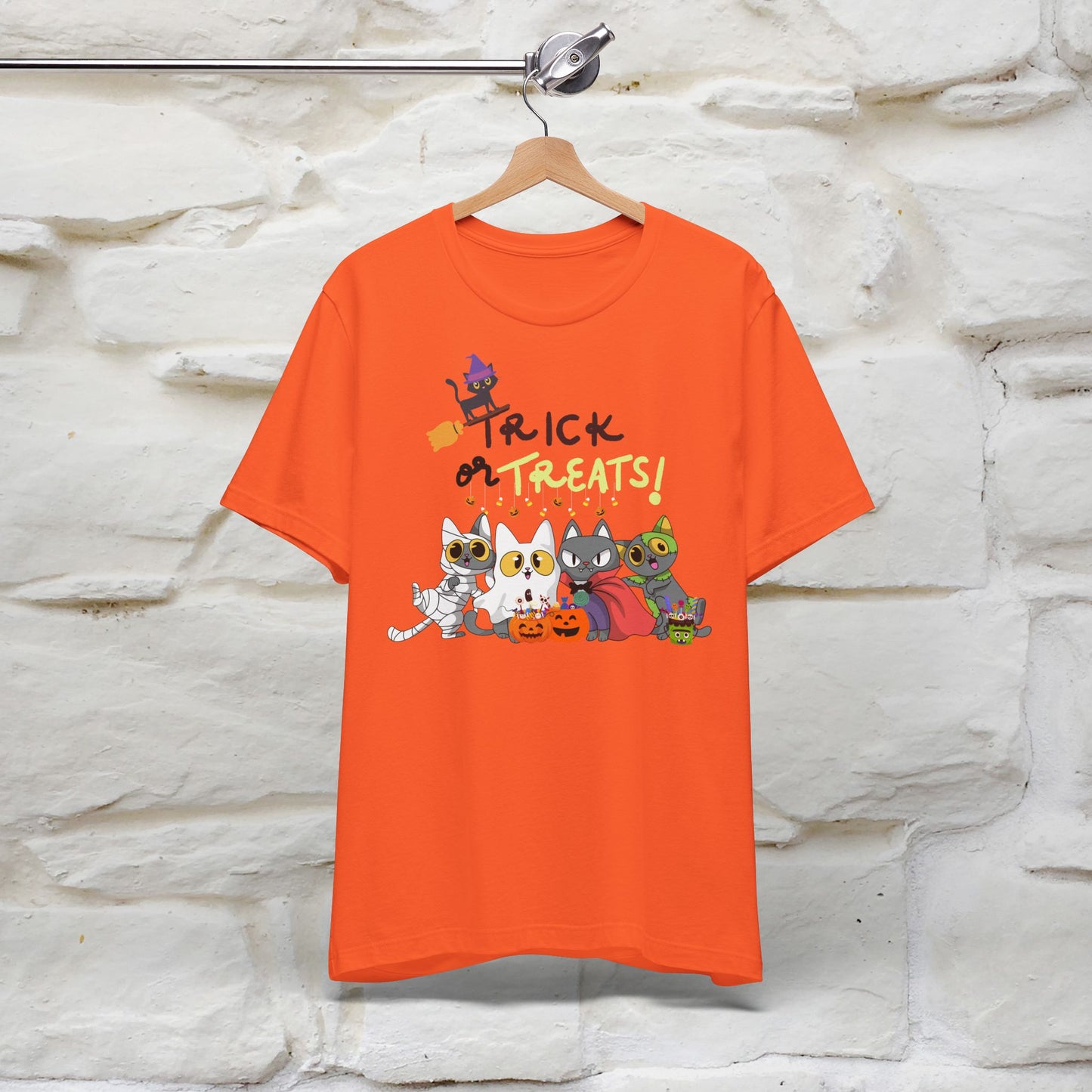 ''Trick Or Treats! ''Cat Unisex T-shirt 100% Cotton*