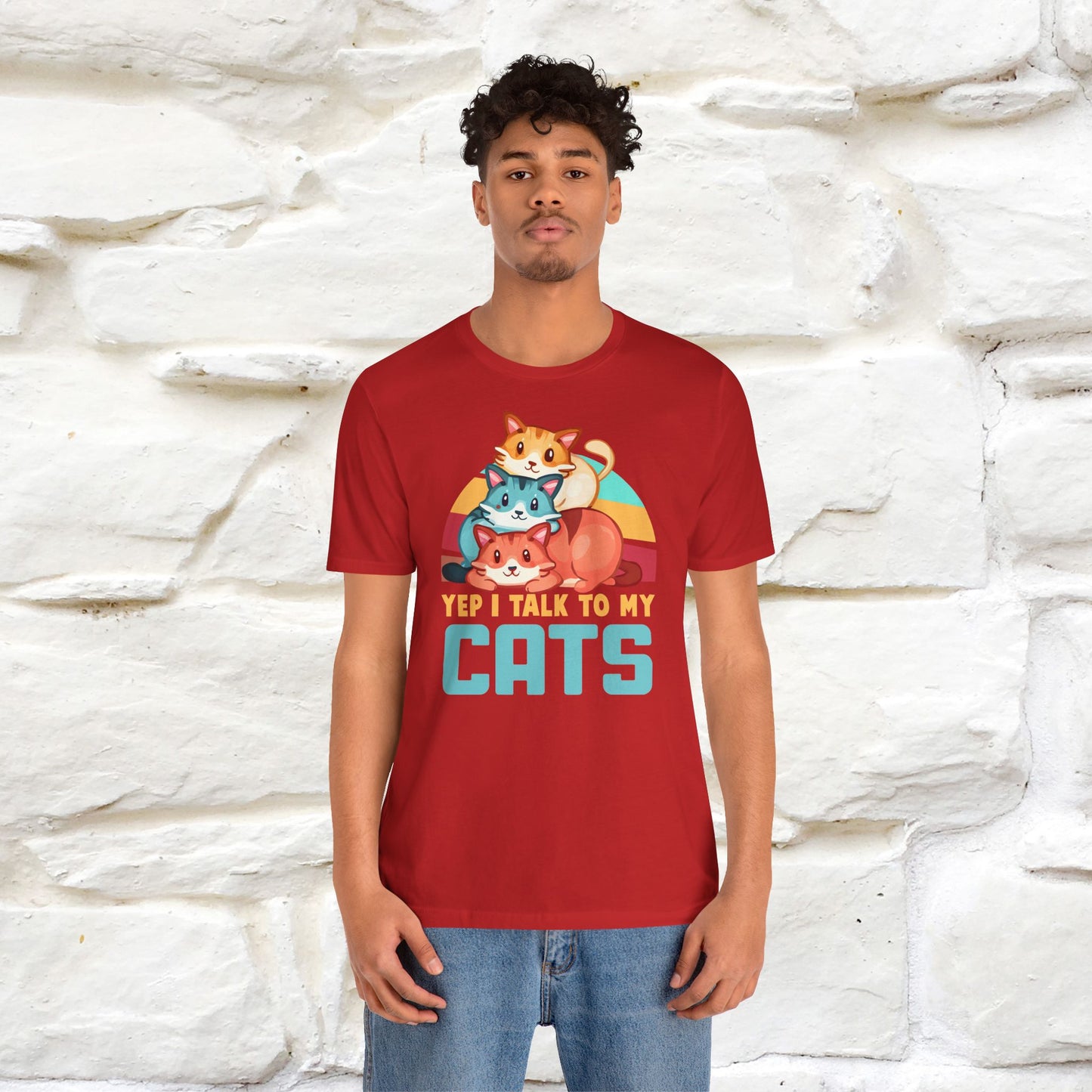 ''Yep, I Talk To My Cats'' Cute Cat T-Shirt for Men & Women | 100% Cotton* 🐾