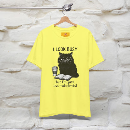 "I Look Busy But I'm Just Overwhelmed" |Cat T-Shirt | Nunu&Miao Studio
