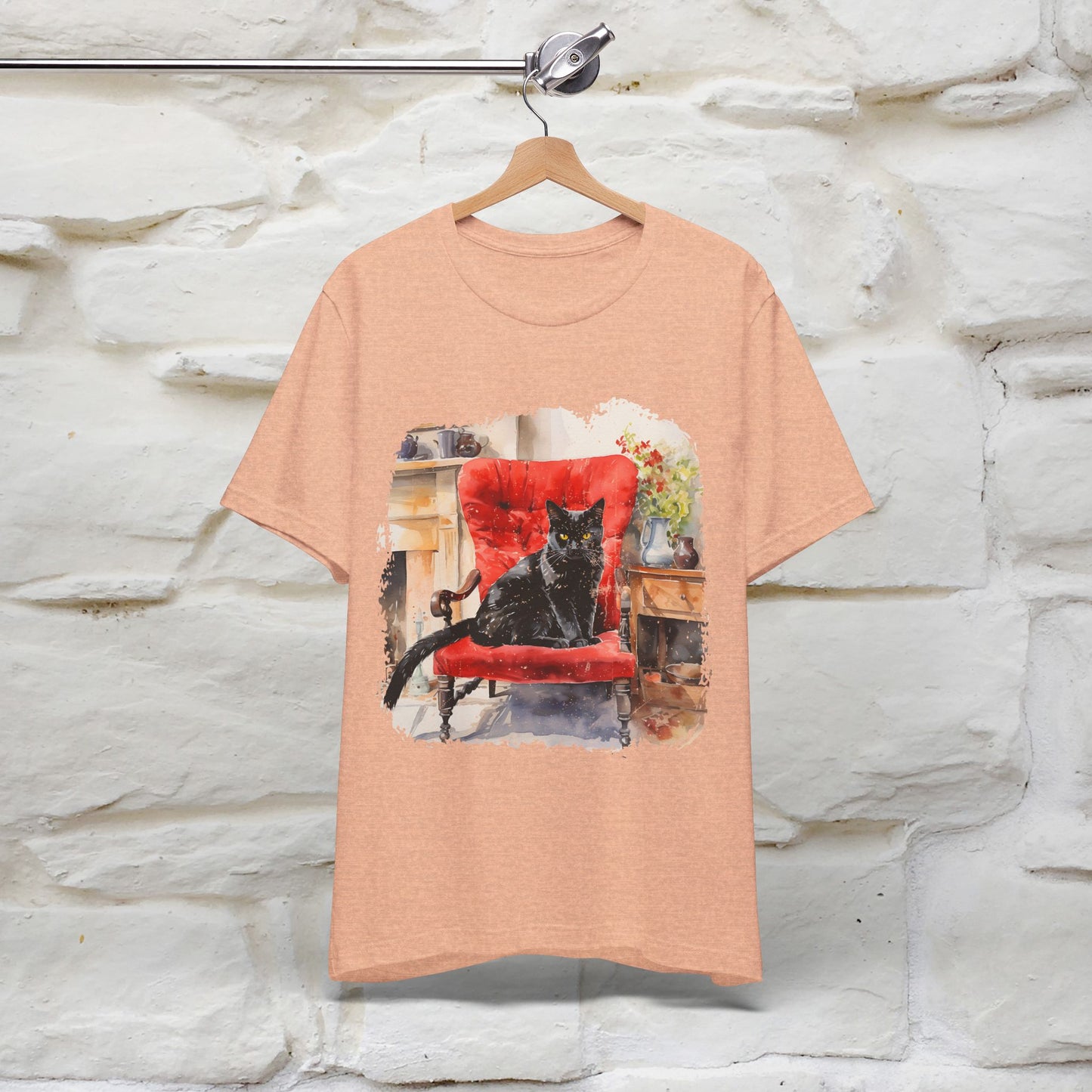 "Chair Majesty with the Black Cat" T-shirt for Women | 100% Cotton*