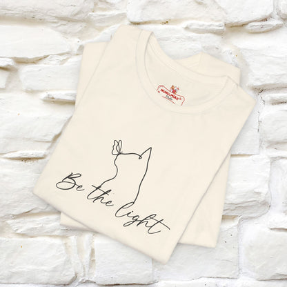 "Be The Light" Cat T-Shirt for Men & Women | Front & Back Design | 100% Cotton* 🐾