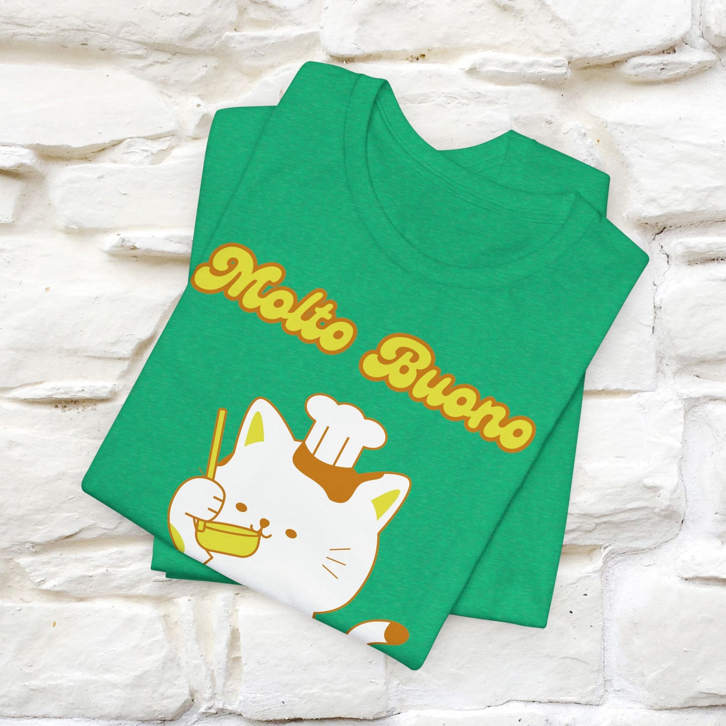 “Molto Buono Cat T-Shirt | Italian-Inspired Cat Shirt for Men & Women | 100% Cotton”