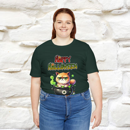 "Angry Cat Happy Halloween" Cat  T-shirt |Nunu&Miao Studio