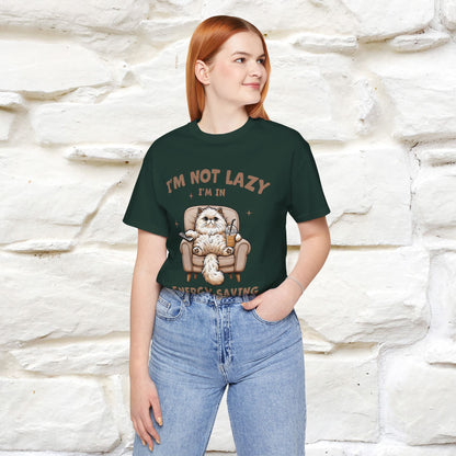 "I'm Not Lazy I'm In Energy-Saving Mode " Cat T-shirt |Nunu&Miao Studio