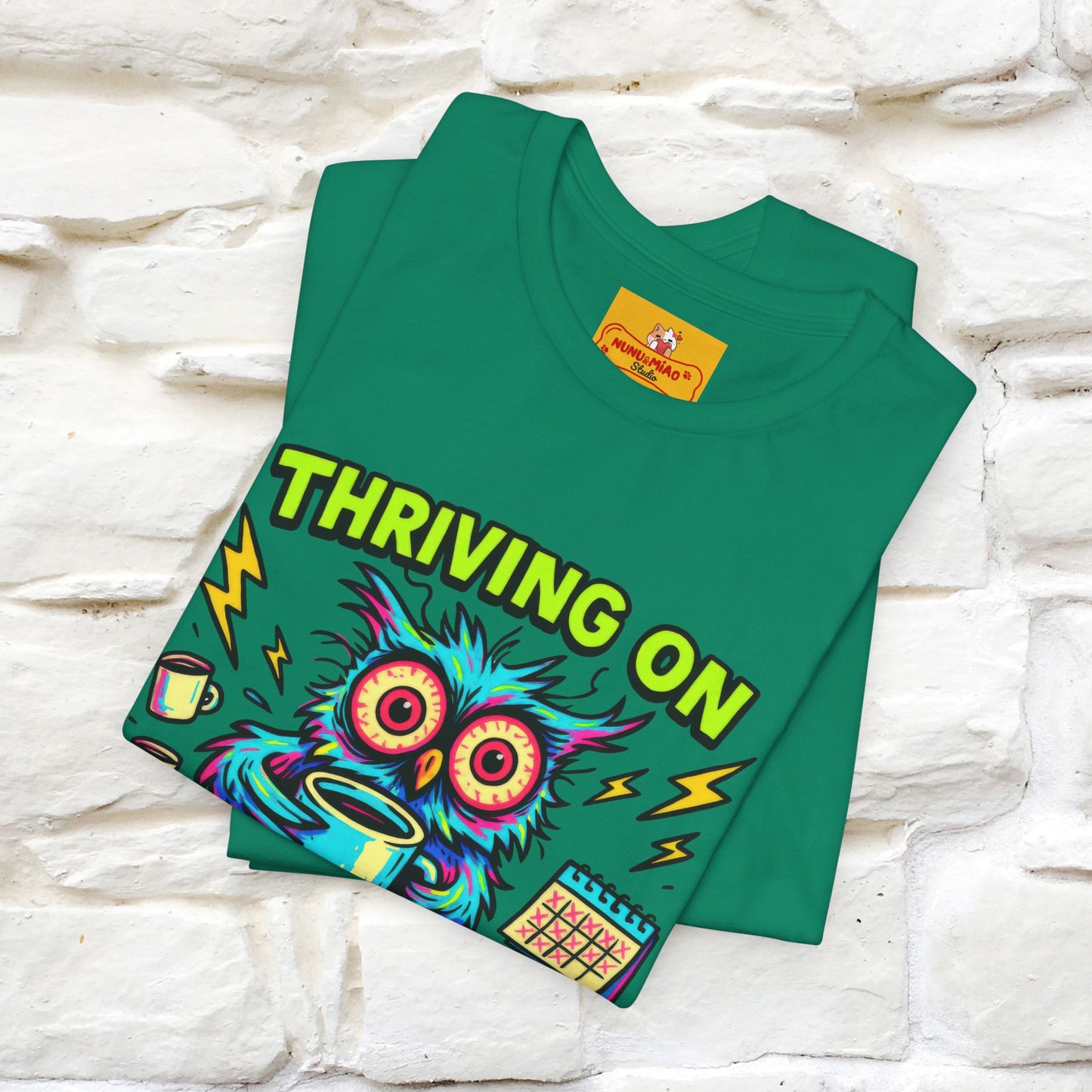 ''Thriving On Caffeine And Poor Choices''|  Sarcastic Cat T-Shirt | Nunu&Miao Studio