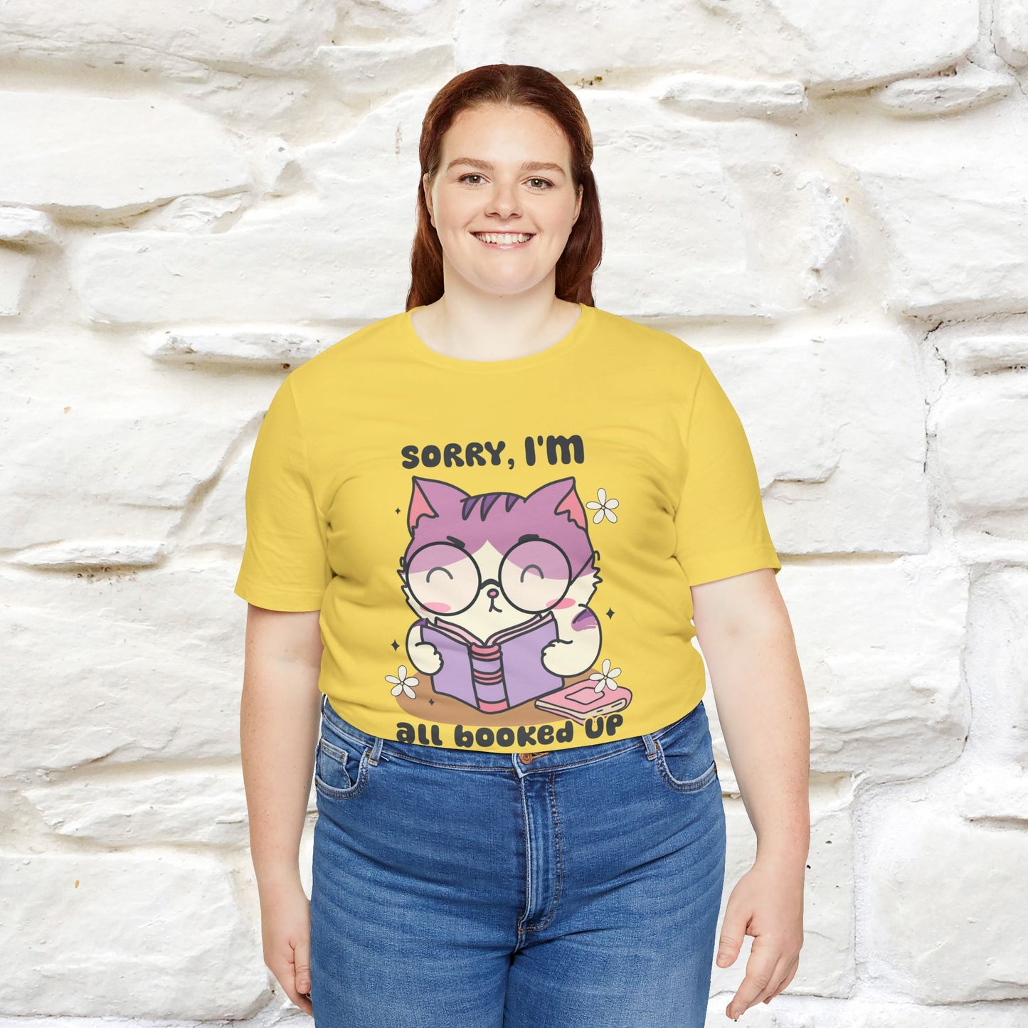 ''Sorry I am All Booked Up| Cute Cat T-Shirt |Nunu&Miao Studio
