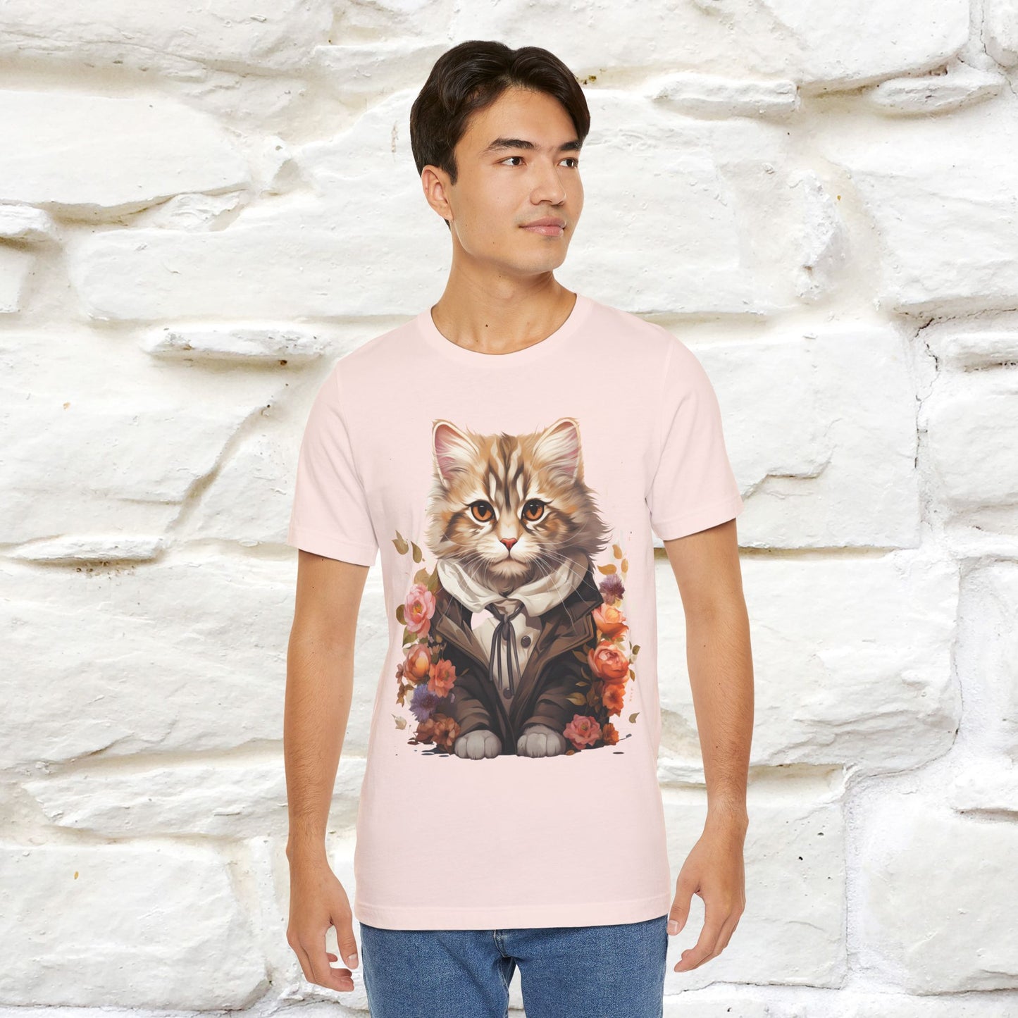 "Mr. Meow" Elegante T-shirt con gatto per uomo e donna | 100% cotone*
