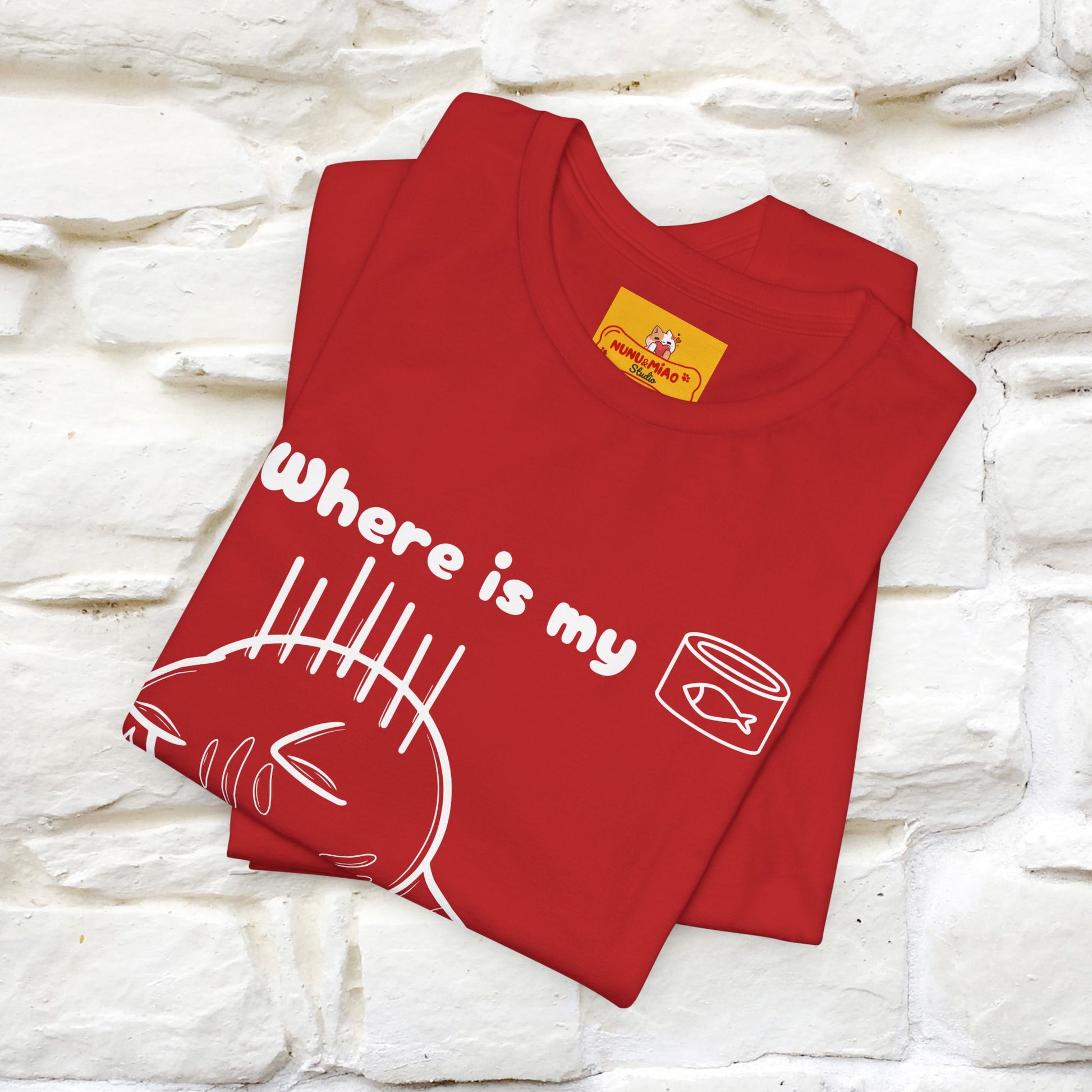 "Where Is My Tuna?" Cat T-Shirt | Nunu&Miao Studio - Nunu&Miao Studio