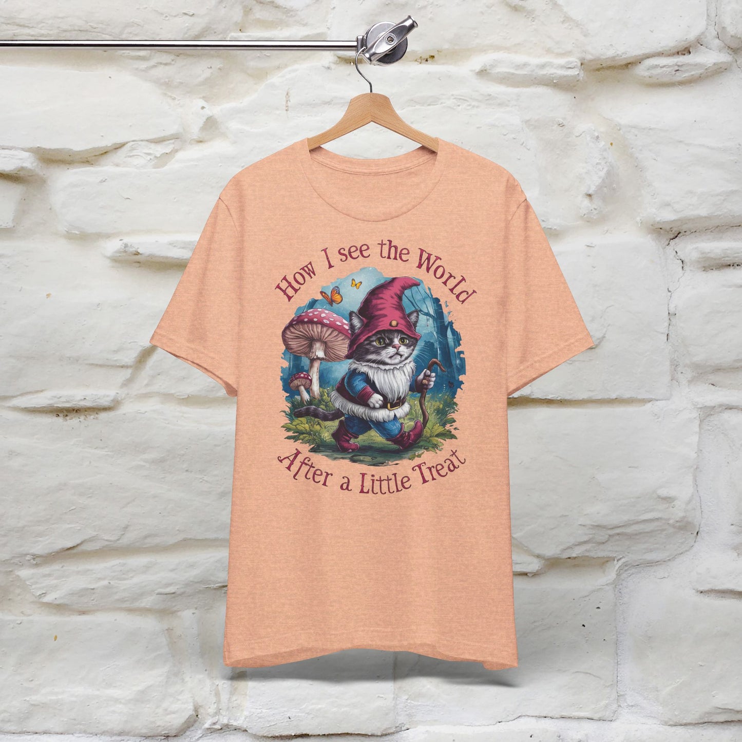 ''How I See The World After A Little Treat'' T-shirt for Man 100% Cotton. - Nunu&Miao Studio