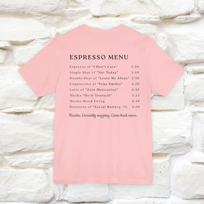 "More Espresso Less Depresso" |Cat T-Shirt | Nunu&Miao Studio
