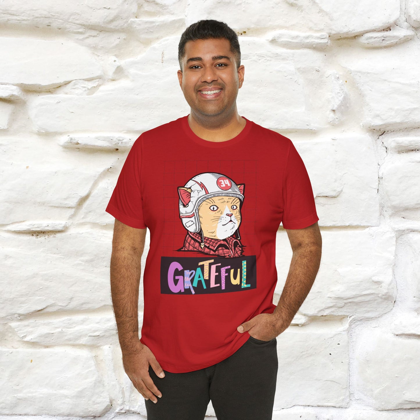 ''Grateful''  Cat T-shirt for Men and Women  100% Cotton*