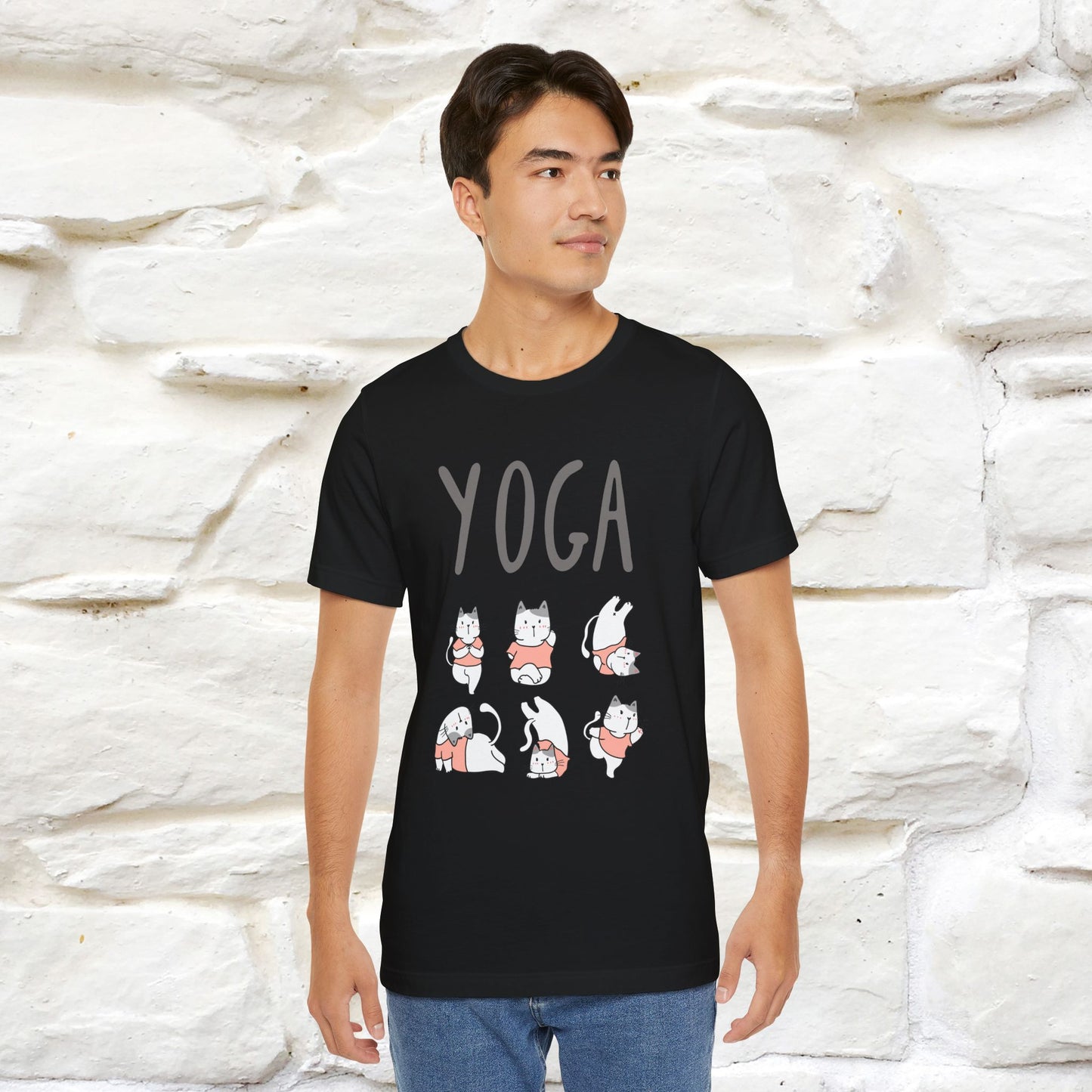 The Real Yoga Challenge Cat T-Shirt for Men & Women | 100% Cotton* Funny & Comfortable Tee