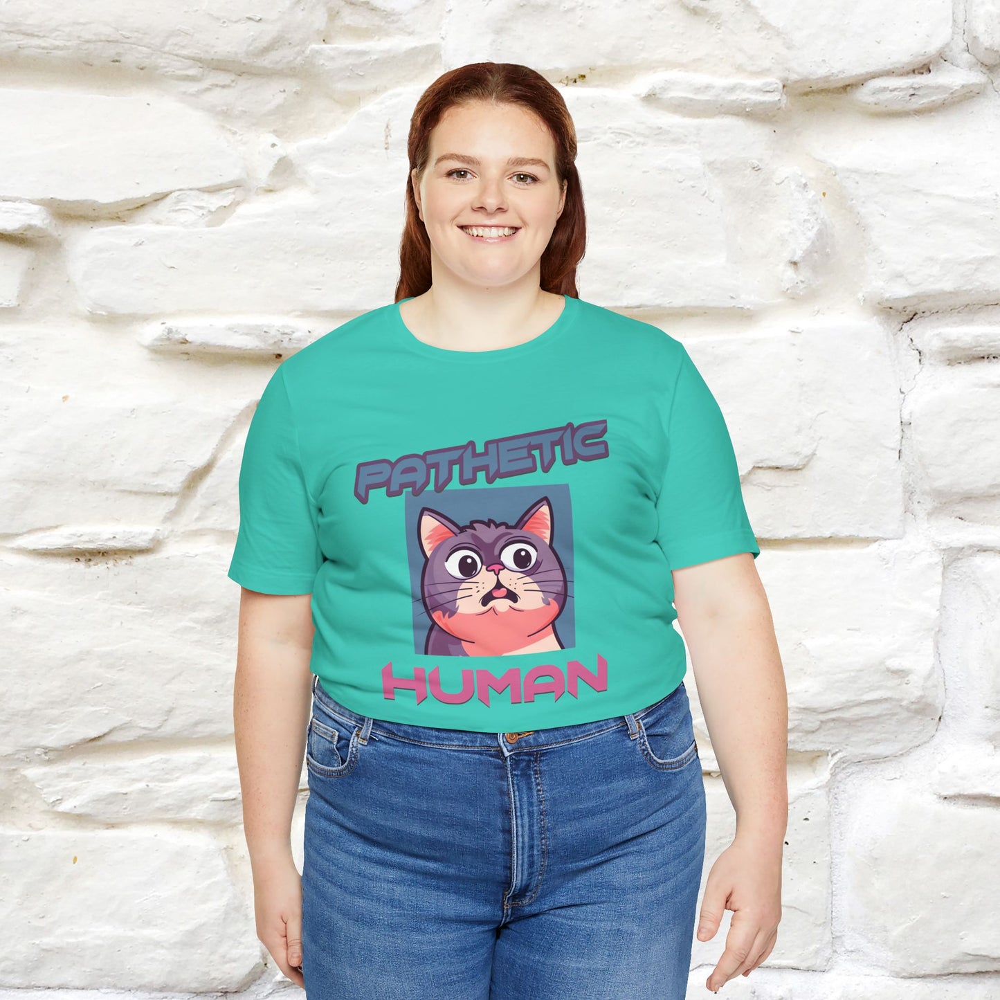 ''Pathetic Human'' | Funny Cat T-Shirt | Nunu&Miao Studio