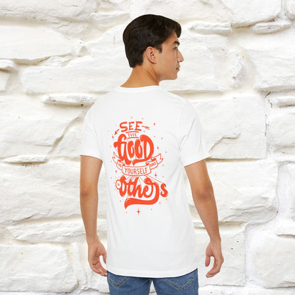 "See the Good in Yourself and Others" Cat T-Shirt | Front & Back Design | Nunu&Miao Studio