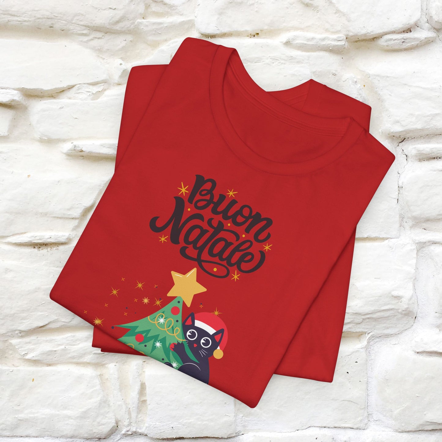 Buon Natale Cat T-Shirt | Italian Christmas Cat Shirt for Men & Women | 100% Cotton*