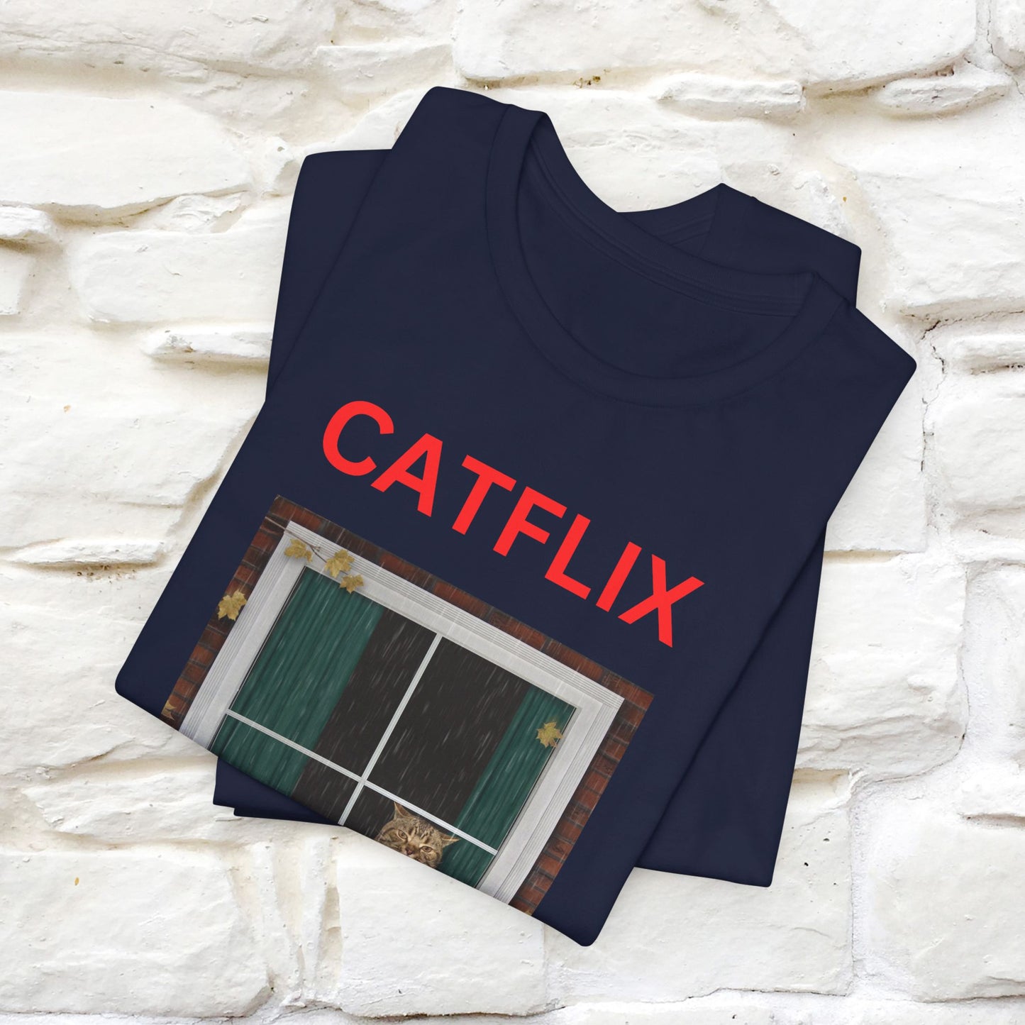 "Catflix" Cat T-shirt for Men & Women| 100% Cotton 🐾