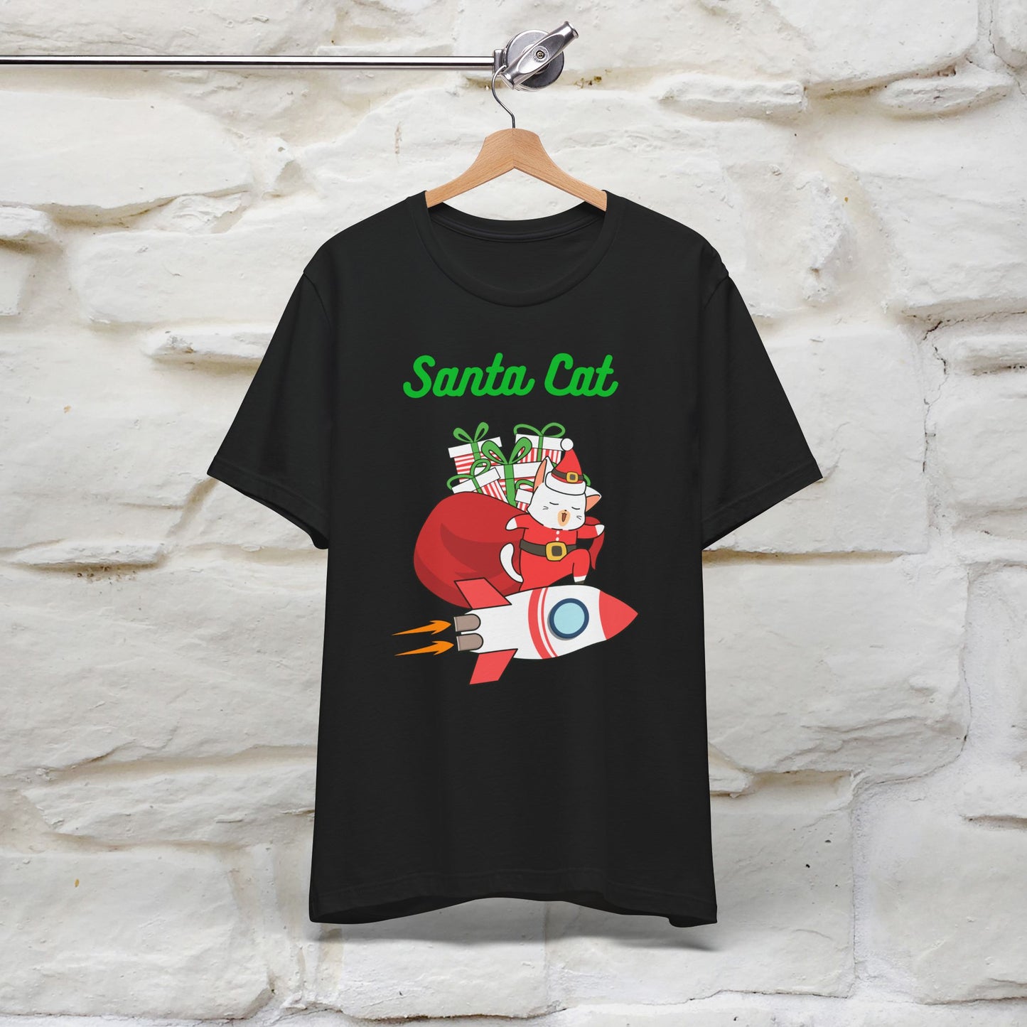 Santa Cat Christmas T-Shirt | Cat Lover Holiday Tee for Men & Women – 100% Cotton* | Meowy Christmas Collection