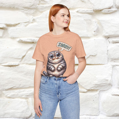 ''Sorry'' Cat T-shirt for Women 100% Cotton* - Nunu&Miao Studio